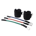 Black nylon taekwondo leg training pull rope set for explosive force development