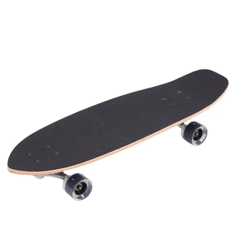 White 31-inch maple wood street scooter deck for urban transport