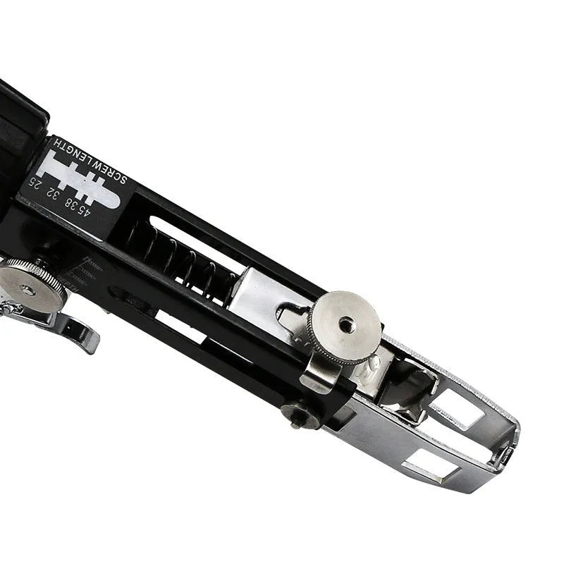 Automatic chain screw gun head electric screwdriver attachment with cross head bit and gun rack