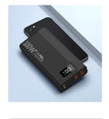 Black and white large capacity plastic power bank with fast charging