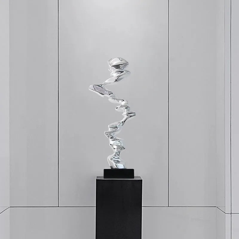 Geometric abstract still life wall sculpture in modern minimalist style made from natural resin