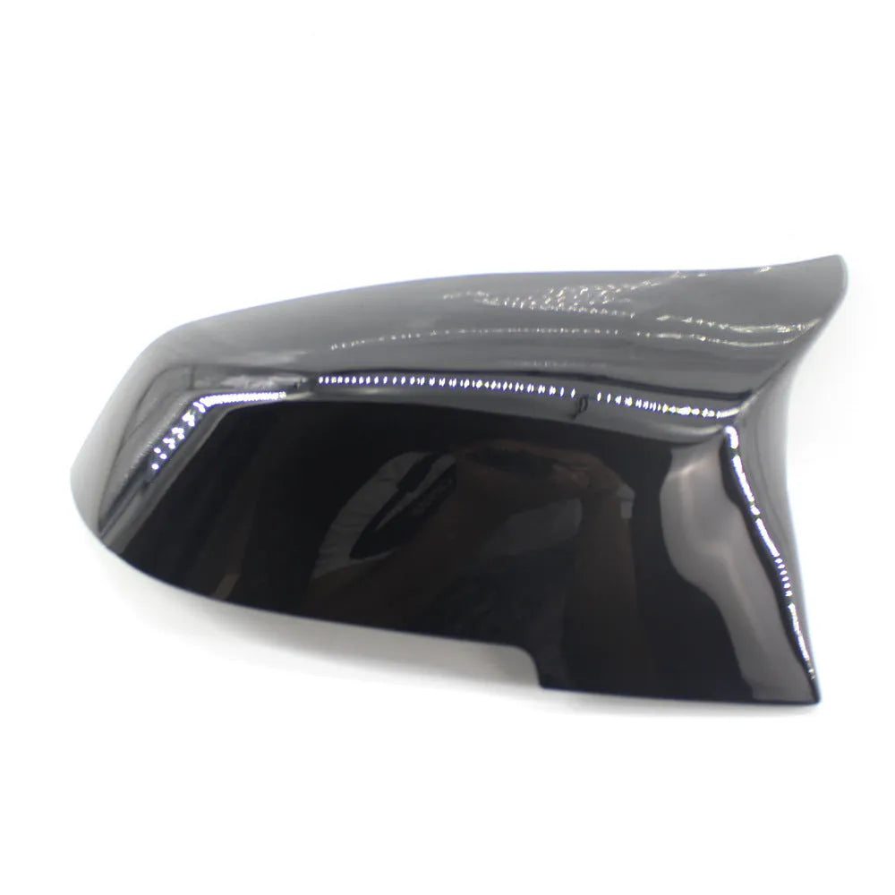 Modified horn rearview mirror shell for BMW 3 Series and 4 Series in paint bright black finish