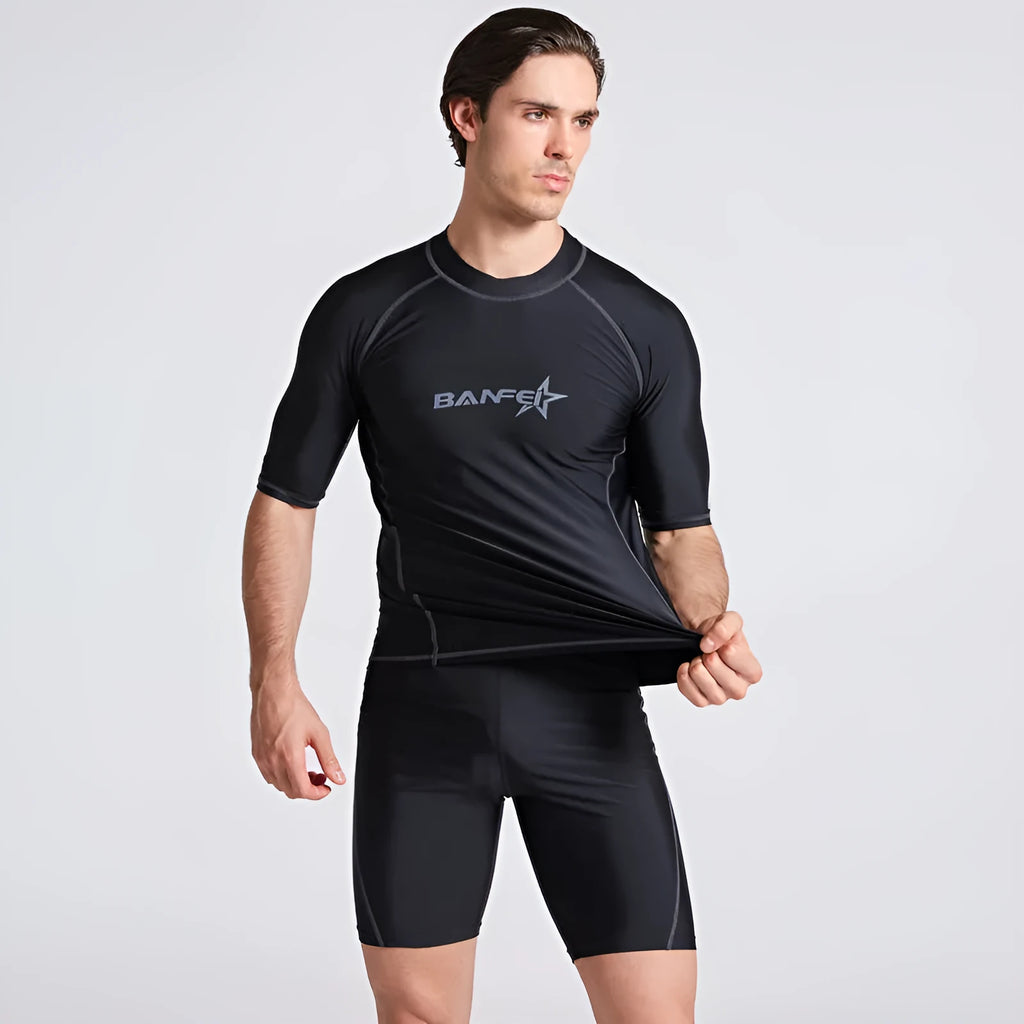 Men's quick-drying half sleeve swimsuit wetsuit for snorkelling and surfing