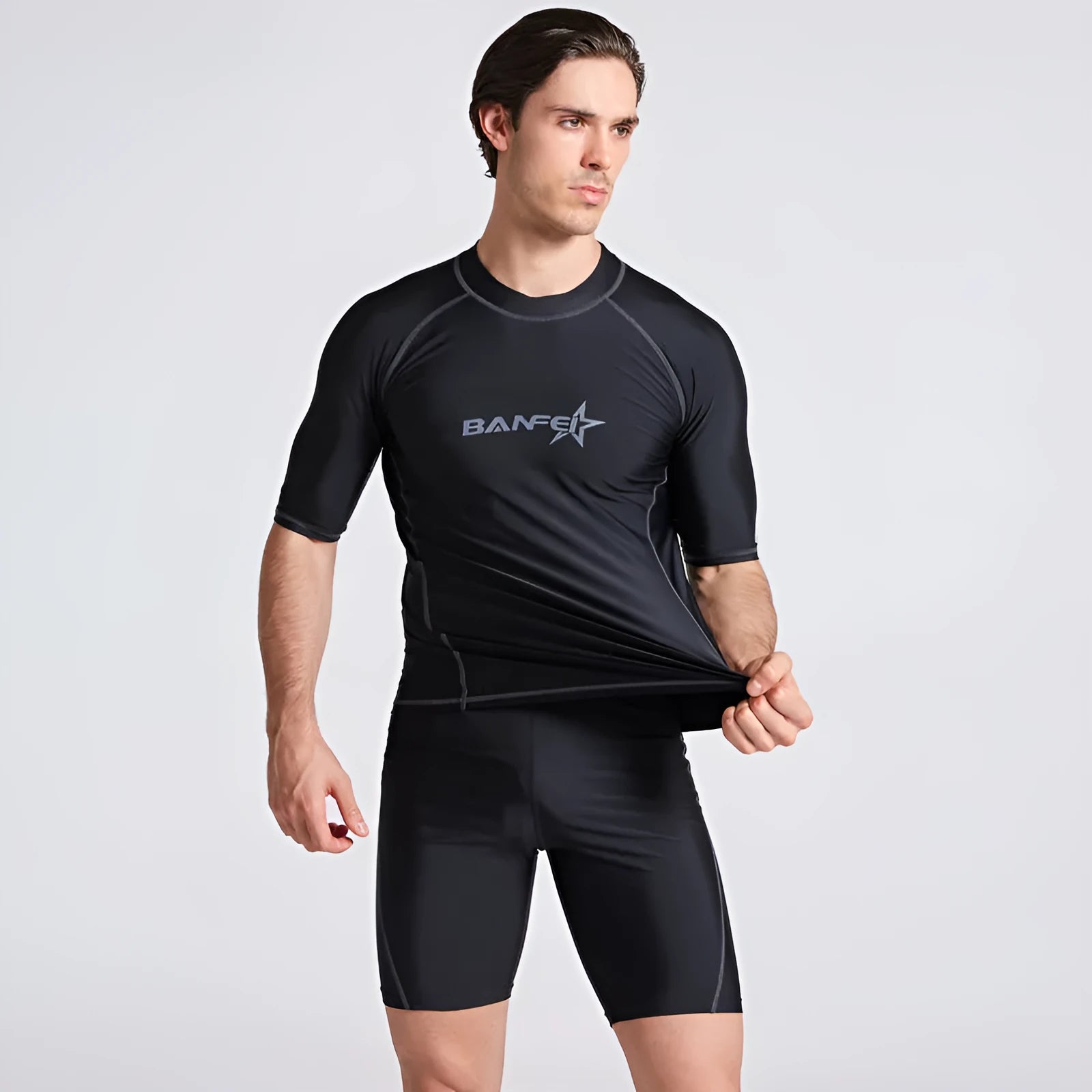 Men's quick-drying half sleeve swimsuit wetsuit for snorkelling and surfing