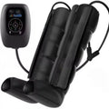 Air compression leg, arm, and waist massager with remote control and multiple size attachments