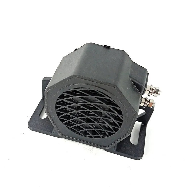 Black GQ-208A reversing buzzer horn for vehicle safety with 12-80V voltage range