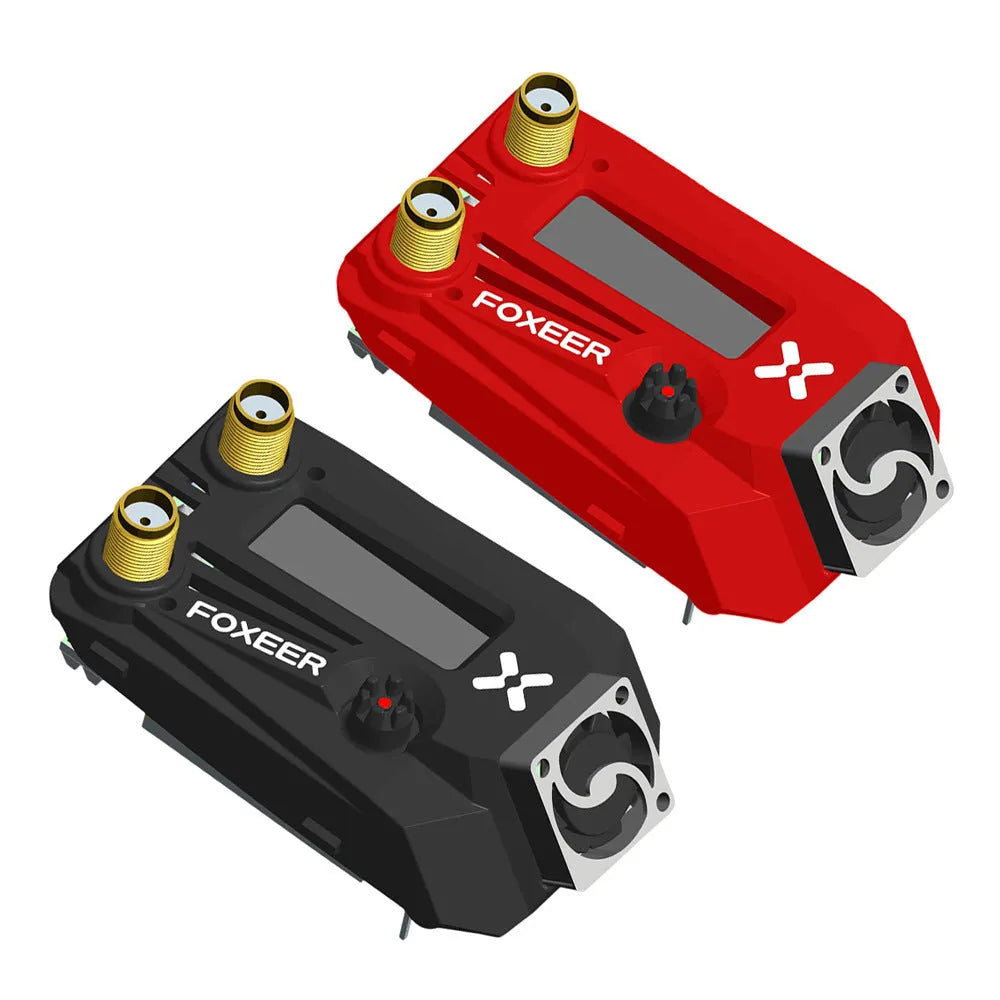 Black Wildfire FPV glasses with dual receiver compatible with Fat Shark and Flying Shark drone systems