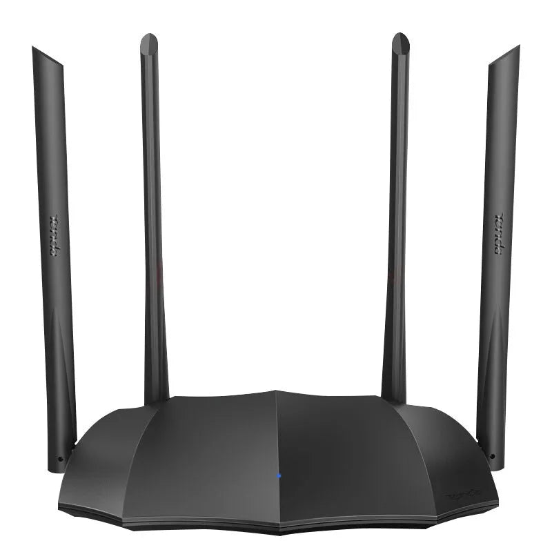 AC8 dual-band gigabit wireless router with three expansion slots showing 365mm length
