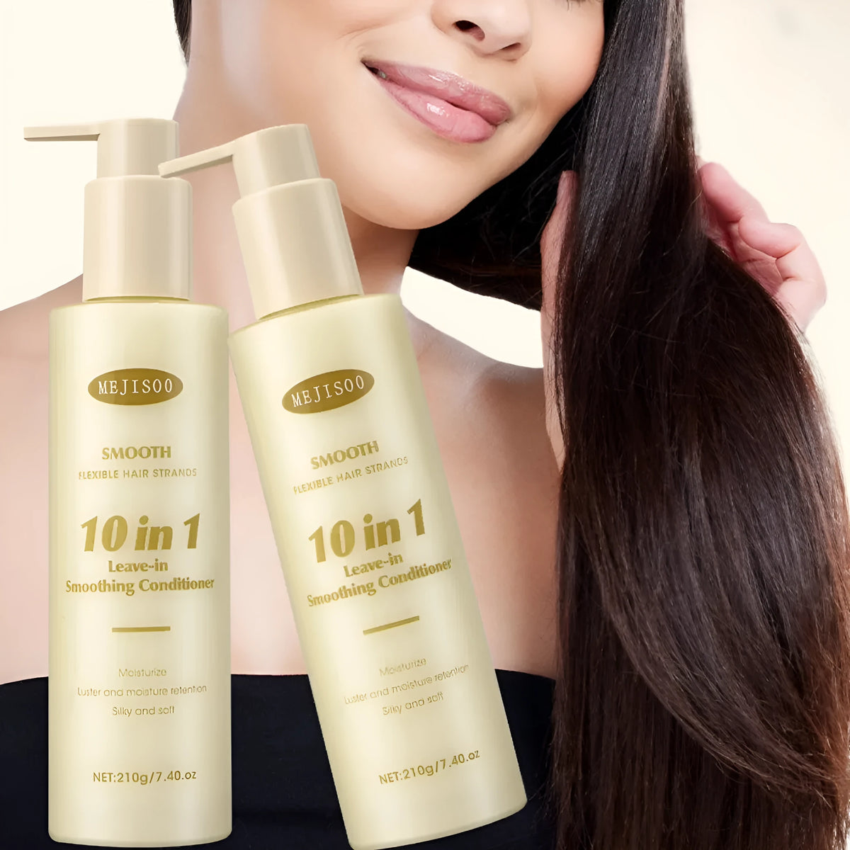 Wash-free soft 10-in-1 hair conditioner bottle for women, 210g net content