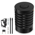 Portable bicycle folding lock in black or black orange colour with zinc alloy and steel construction