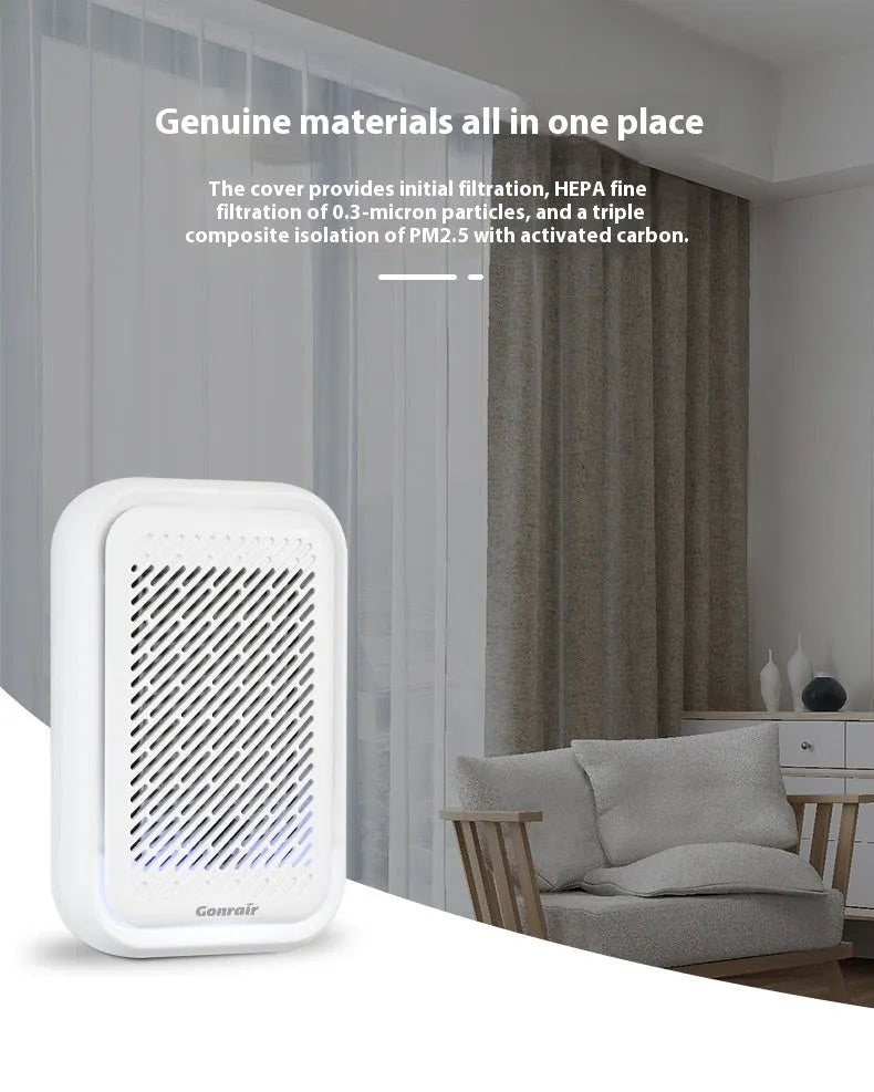 White wall-mounted direct plug-in air purifier unit