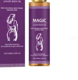 100ml bottle of natural body soothing treatment oil with jojoba, camellia and sweet almond oils