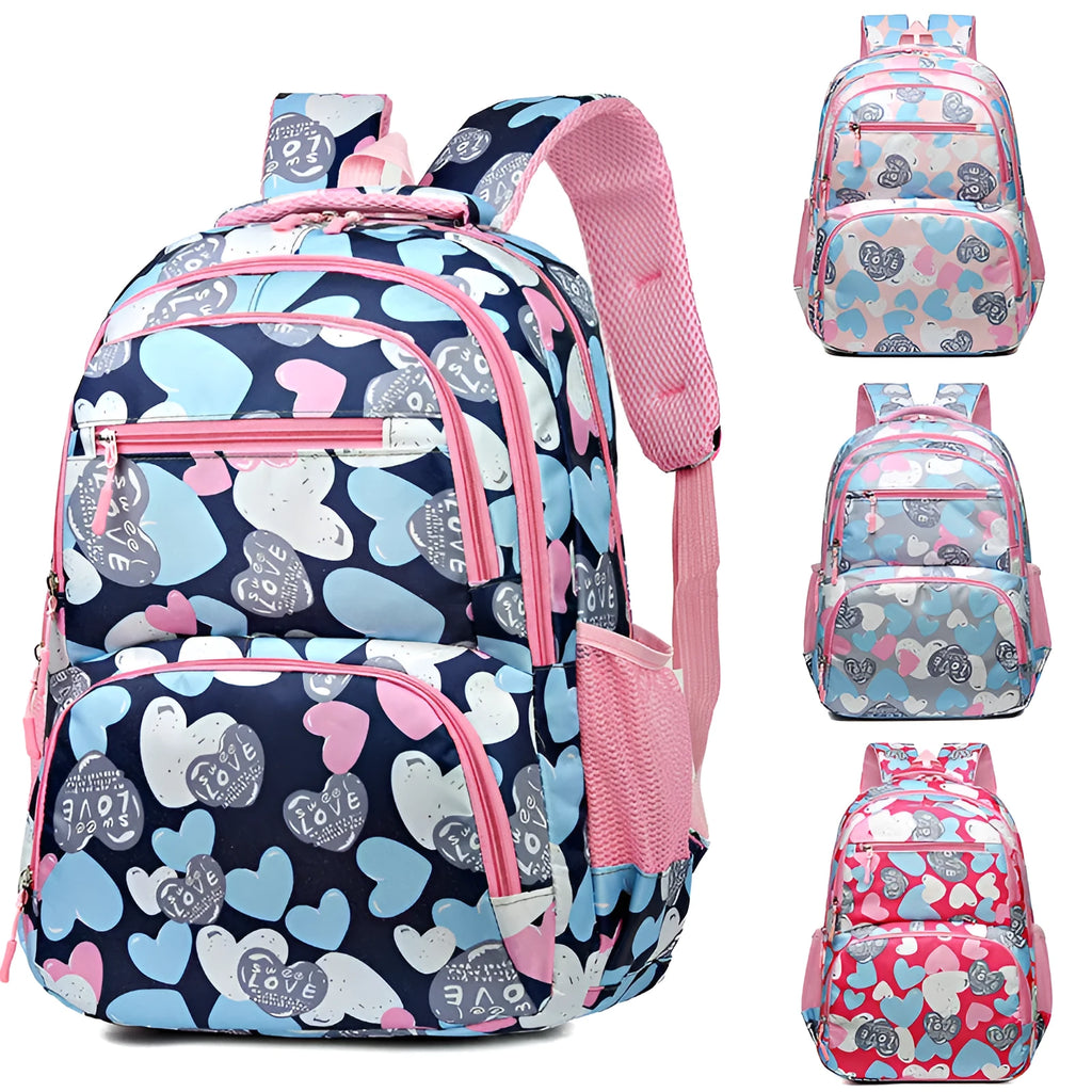 Children's large capacity school backpack with air pillow belt system in Oxford cloth construction