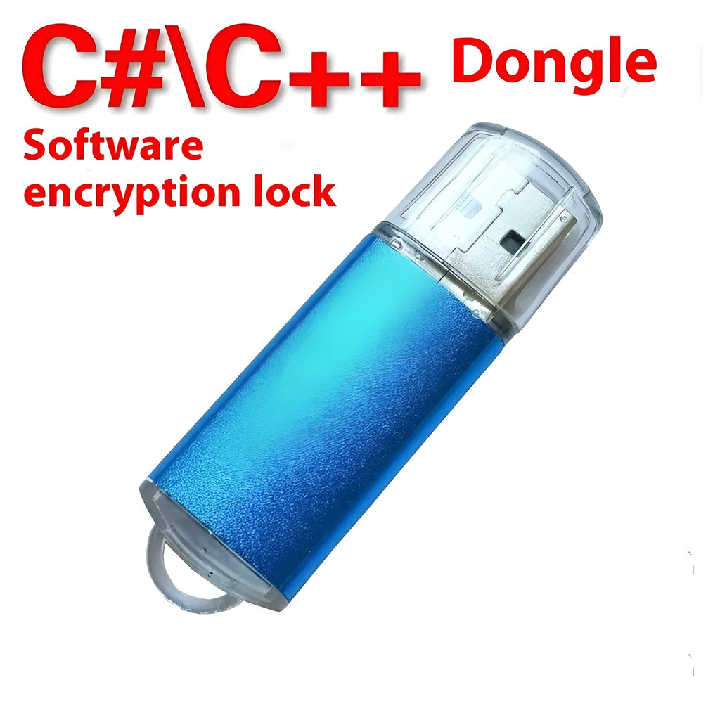 Metal shell USB software encryption dongle showing black colour option with USB connector