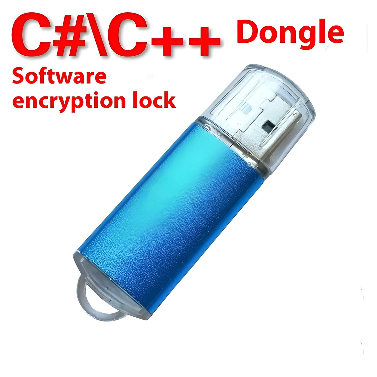 Metal shell USB software encryption dongle showing black colour option with USB connector