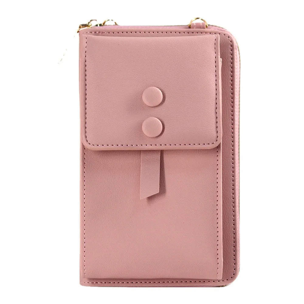 Women's PU crossbody shoulder bag, flap design, 11x5x18cm horizontal square, solid colour, multi compartment