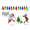 Cartoon Christmas elk reflective magnetic car decoration sticker medium size RFM025 colour