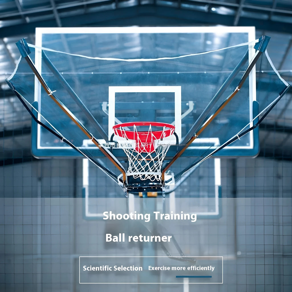 Upgraded portable basketball training return machine with automatic serve function.