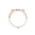 Plush winter car steering wheel cover with rabbit fur embroidered cartoon animal design, 38cm fit.