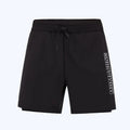 Men's white long-sleeved swim top and matching blue swim trunks set for beach sports