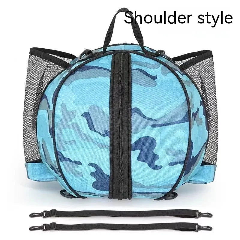 Oxford cloth basketball bag with 9L capacity in various colours and strap styles.
