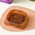 Plastic dog slow feeder bowl in blue gray green or orange for anti-choking pet feeding
