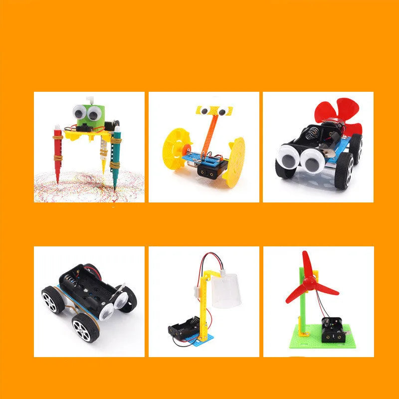 DIY plastic puzzle assembling building blocks set for children, a science experiment teaching aid.