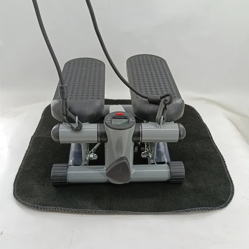 Silver grey hydraulic mini treadmill for waist slimming and home fitness
