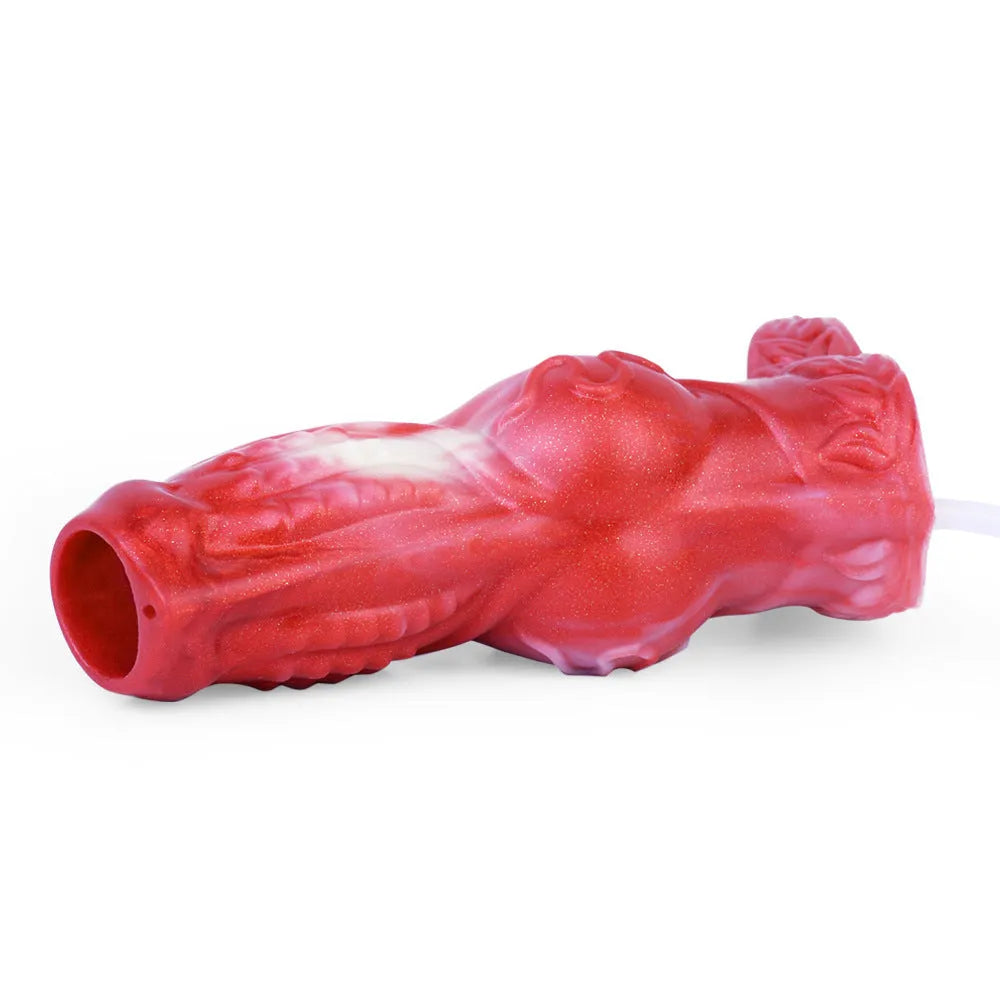 Manual water spray silicone adult toy with syringe and airbag components in medium and large sizes