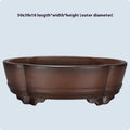 Classical style purple clay flower pot measuring 50cm wide x 39cm deep x 16cm high
