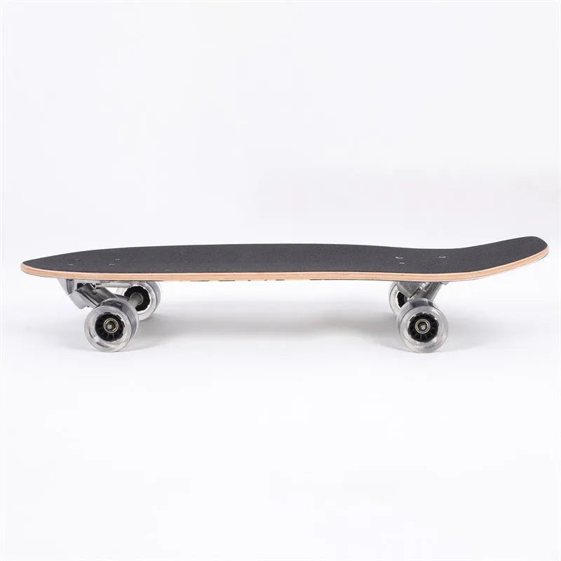 White 31-inch maple wood street scooter deck for urban transport