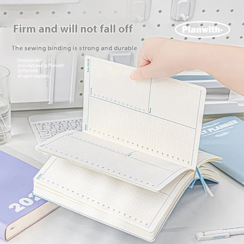 Waterproof notebook for postgraduate exam preparation with 196 pages in mint green PU cover