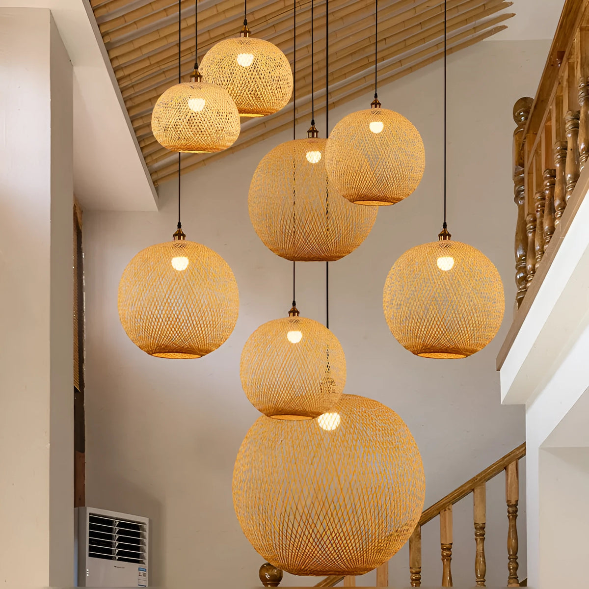 Pastoral style zen tea room chandelier ceiling light fixture