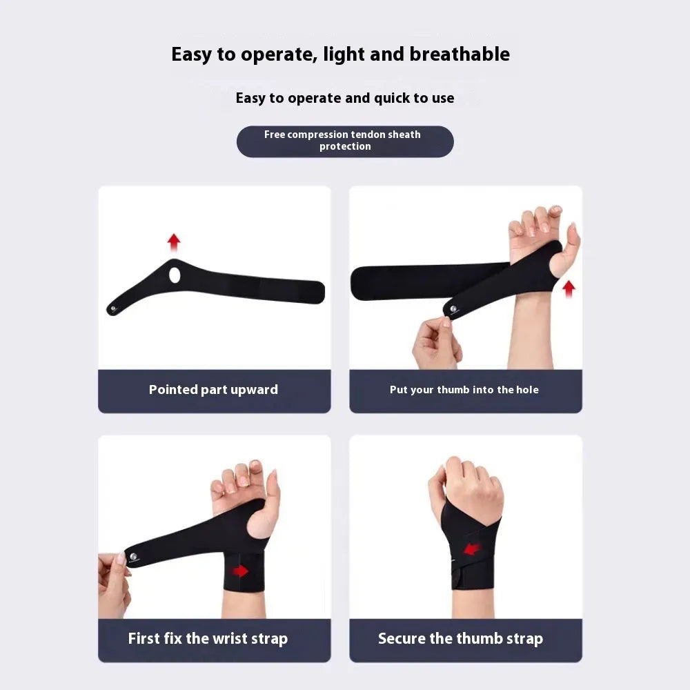 A pair of adjustable black neoprene athletic wristguards for wrist support during sports.