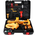 Yellow steel car electric jack set with electric wrench for vehicle tyre changing