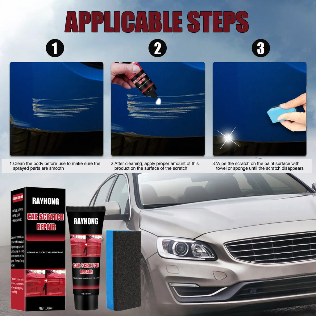 60ml tube of car scratch repair wax for automotive paint surface maintenance
