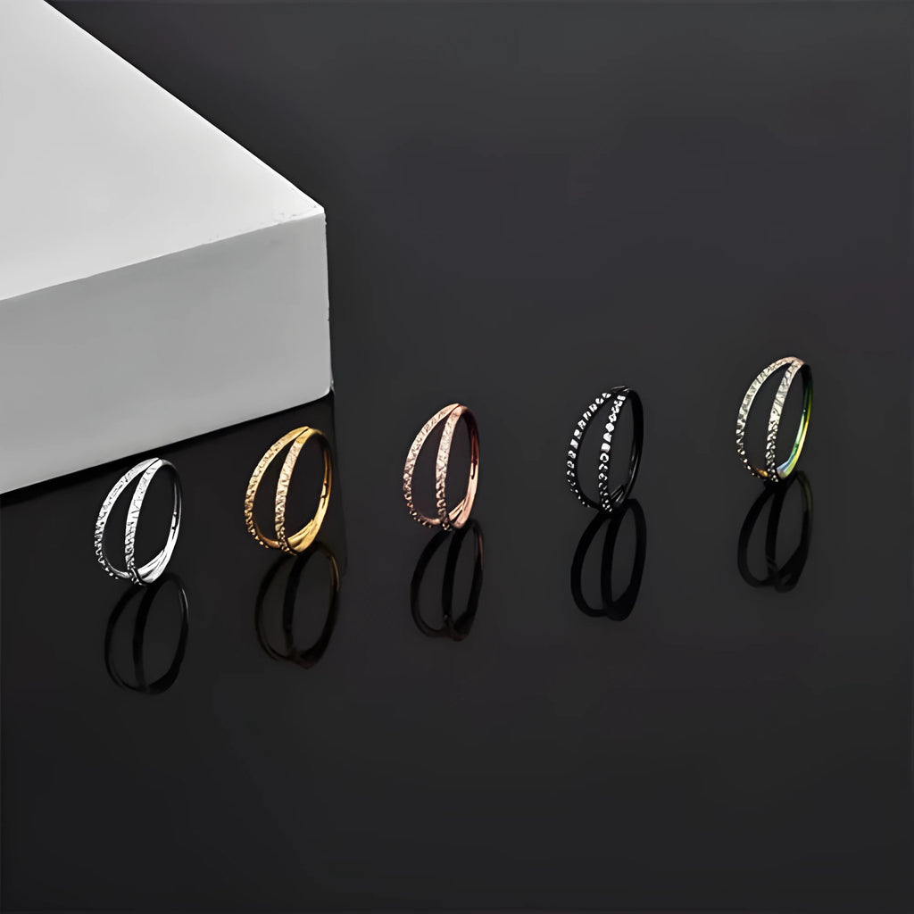 G23 titanium alloy nose ring earring in steel colour, showing a circular ring design for body piercing.