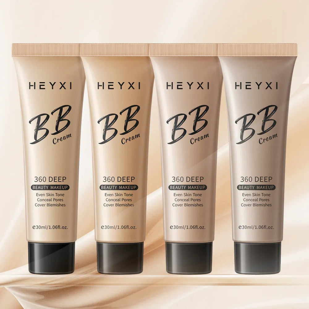 Waterproof sweat-proof BB cream in four shade options with skincare properties
