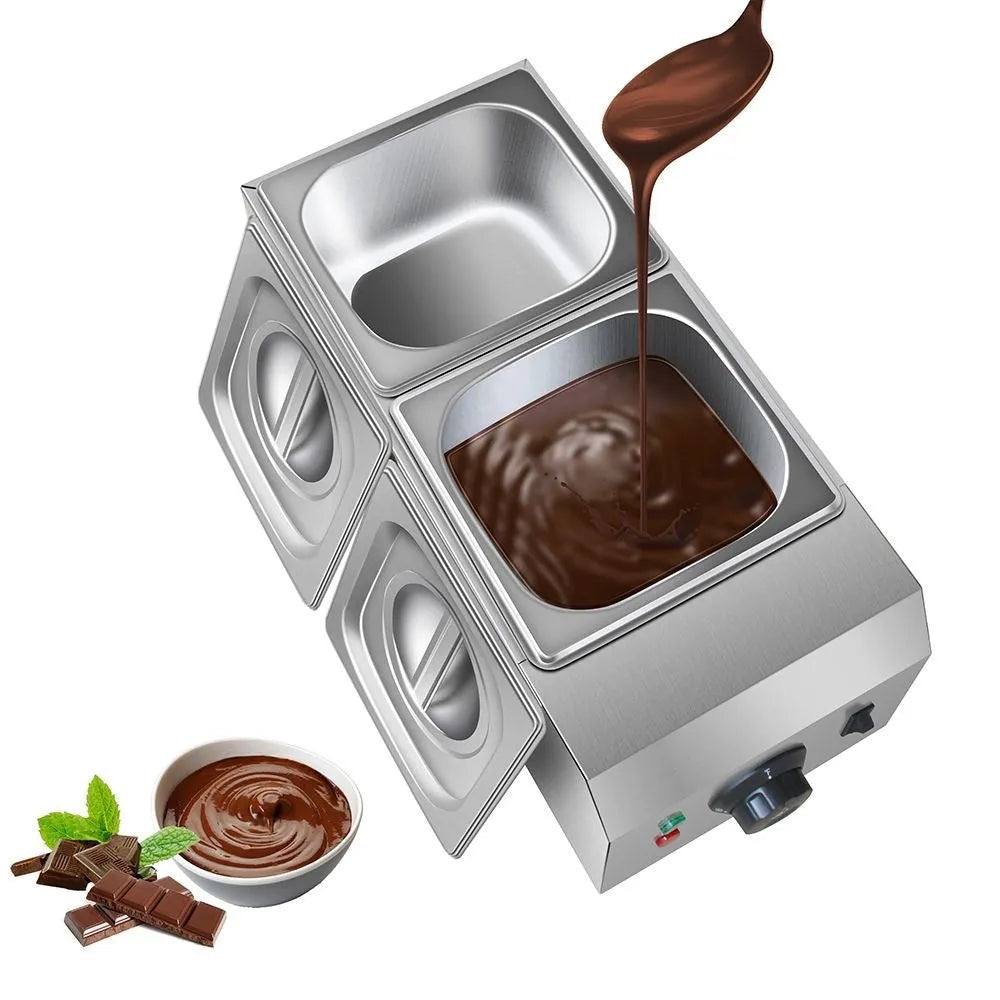 Commercial electric chocolate melting machine with temperature display and stainless steel tank