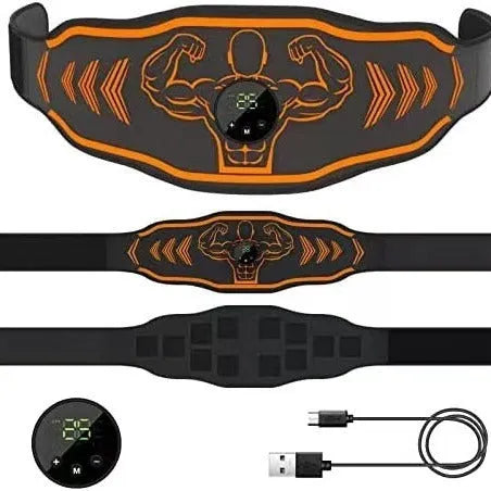 Smart EMS massage belt fitness equipment with rechargeable battery and timing function