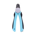Blue heavy-duty dog nail clippers with safety guard for trimming thick nails on large breeds