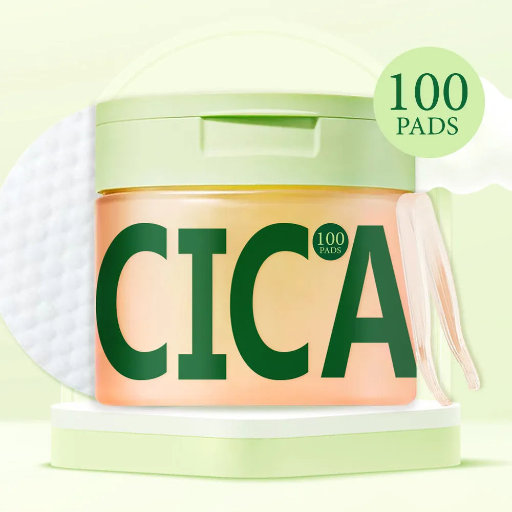 Centella Asiatica cleansing and skincare pads 100pcs borderless toner pads for facial cleansing and toning