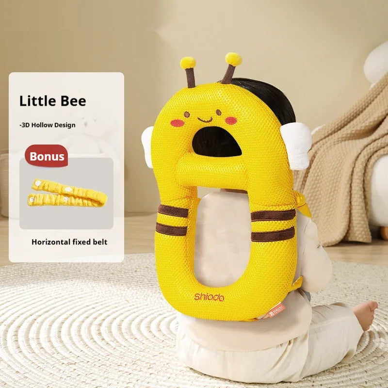 Cartoon anti-collision pillow for baby fall protection with dinosaur design and EPS particle filling