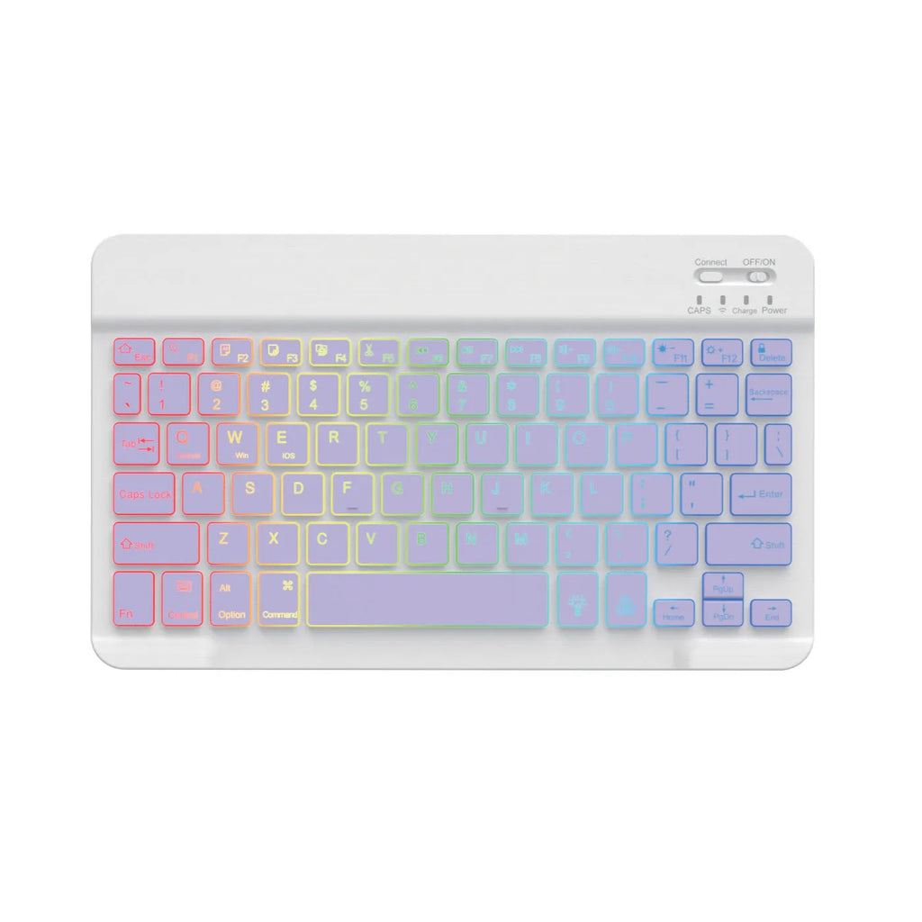 10-inch Bluetooth keyboard with colourful backlighting for tablet devices