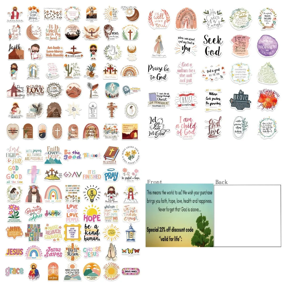 Pack of 50 graffiti stickers with random printed patterns for equipment decoration