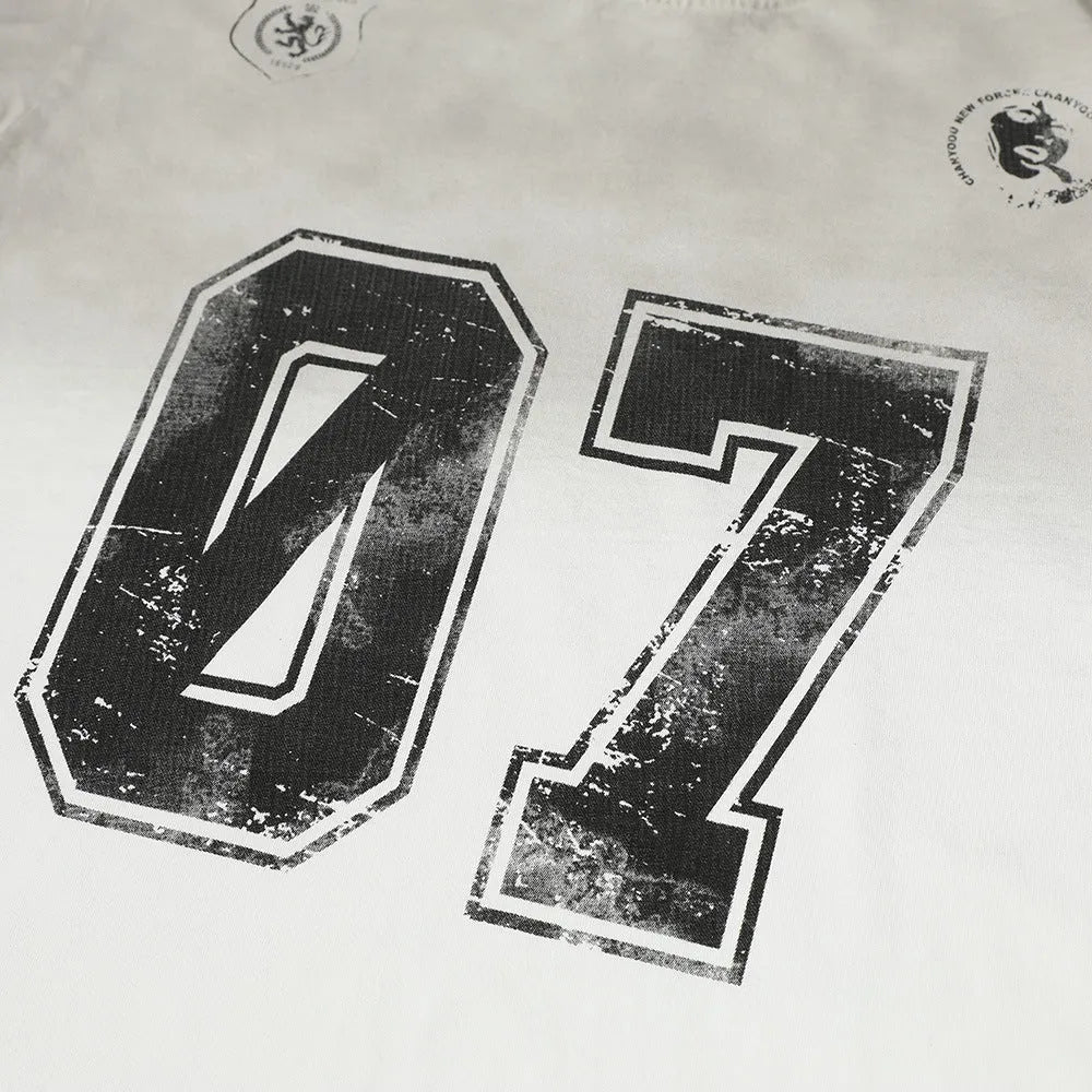 Men's pure cotton short-sleeved t-shirt with print, shown in white and black colour options.