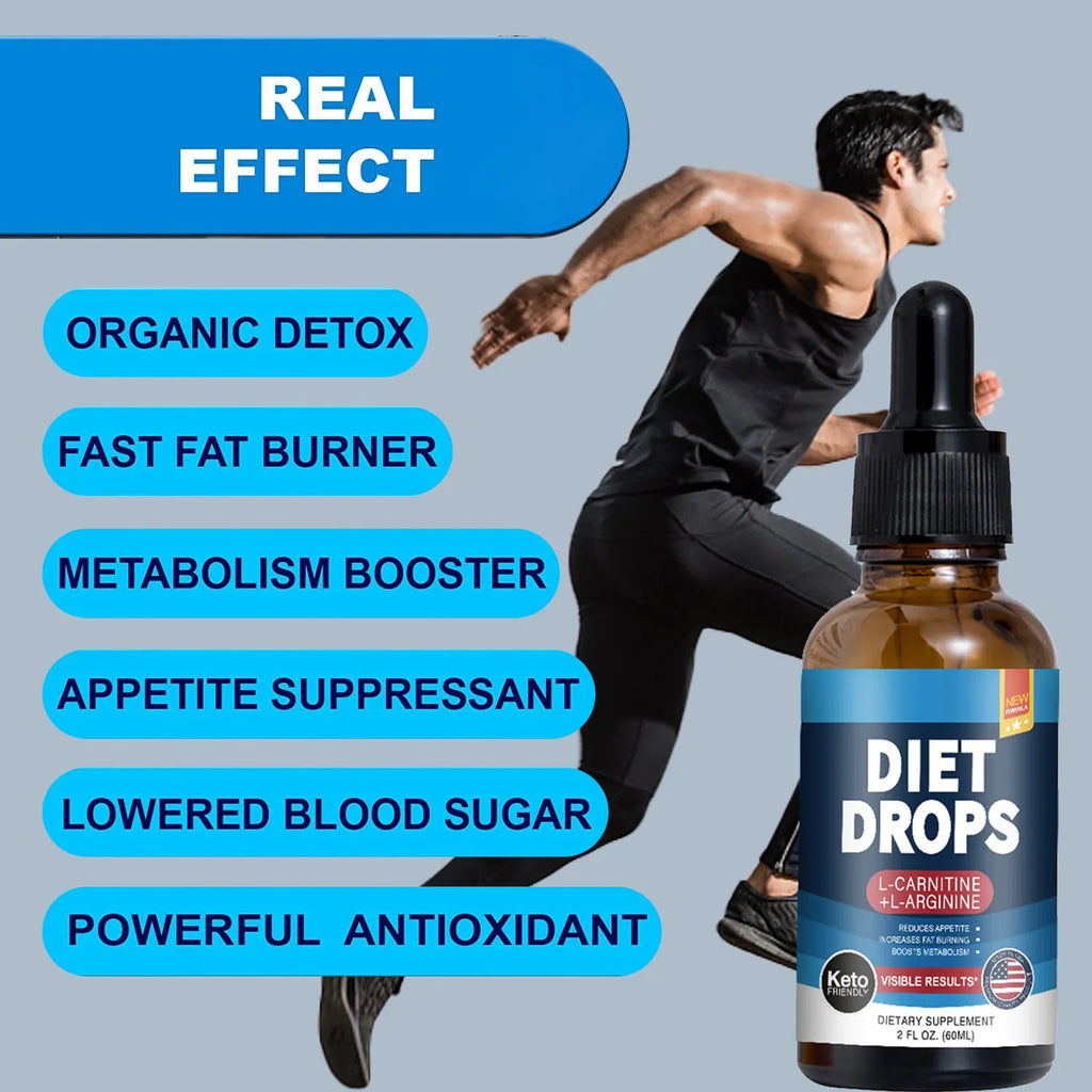 60ml bottle of ketone drops liquid dietary supplement.