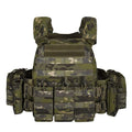 Men's camouflage tactical vest in polyester fabric for outdoor training and shooting sports
