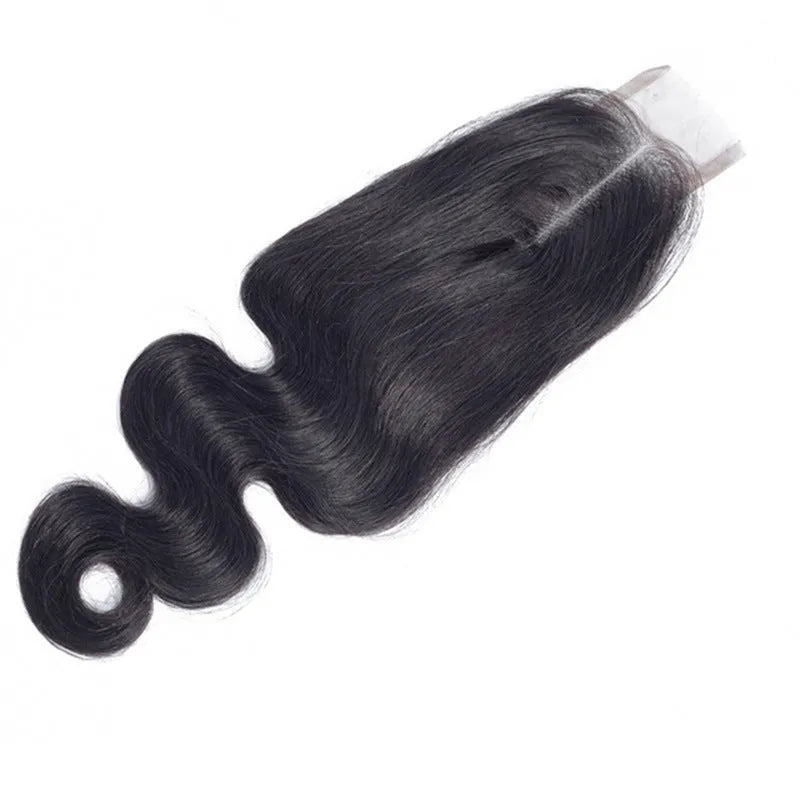 Straight natural colour human hair wig for women shown in long length.