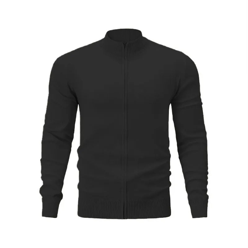 Casual zip-front cotton sports sweater in a loose fit, shown in a solid colour.